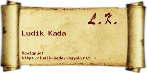 Ludik Kada névjegykártya